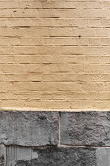  Painted yellow brick wall surface background