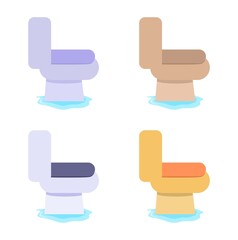 Vector illustration set of an toilet seat, for home furnishings and toilet ads