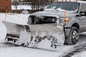 snow blower car road winter blizzard cold