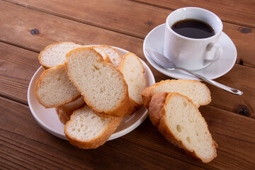 フランスパンと珈琲