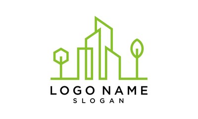 illustration graphic vector of Building construction business line logo.