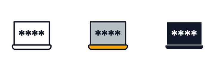 Password icon symbol template for graphic and web design collection logo vector illustration