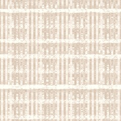 Minimal ecru jute plain horizontal stripe texture pattern. Two tone washed out beach decor background. Modern rustic brown sand color design. Seamless striped distress shabby chic pattern. 