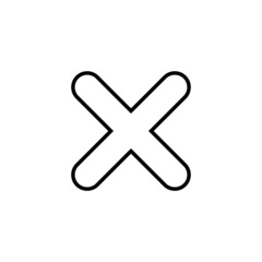 Close icon. Delete sign and symbol. cross sign