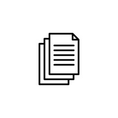 Document icon. Paper sign and symbol. File Icon