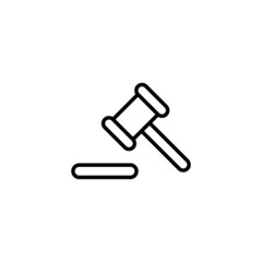 Gavel icon. judge gavel sign and symbol. law icon. auction hammer