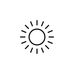 Sun icon. Brightness sign and symbol.
