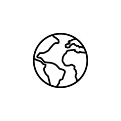 World map. Worldmap sign and symbol. Globe icon