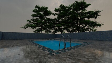 liminal space flood & pool