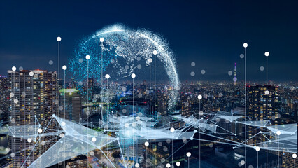 スマートシティ、デジタル社会のイメージ