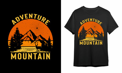 Adventure, Hunting Fishing, Veteran, Summer, Typography T-shirt Design