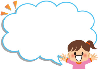 ふきだし,子供,保育園,幼稚園,小学生,フレーム,小学校,学校,生徒,かわいい,こども,メッセージ