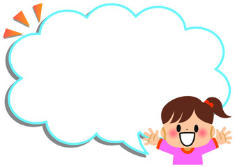 ふきだし,子供,保育園,幼稚園,小学生,フレーム,小学校,学校,生徒,かわいい,こども,メッセージ