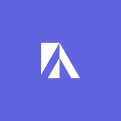 minimalist letter a logo template vector set. Initial letter A logo vector design template