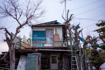 とても美しい日本の岡山県の古い建物
