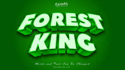 Fototapeta na wymiar forest king text effect