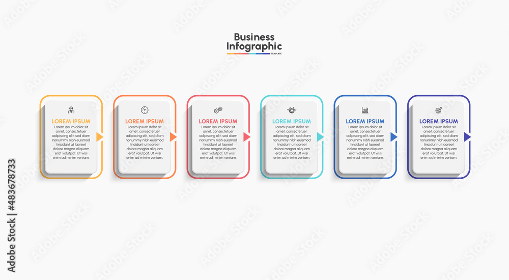 Wall mural business infographic timeline icons designed for abstract background template milestone element mode