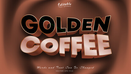 golden coffee editable text effect free font