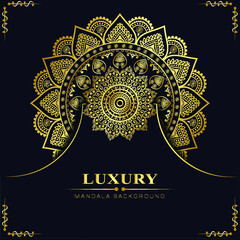 Luxury mandala background with golden arabesque pattern Arabic Islamic east style.decorative mandala for print, poster, cover, brochure, flyer, banner. 