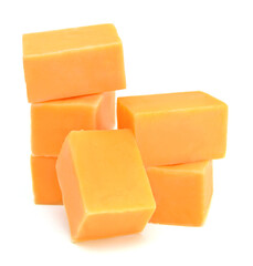 piece of cheese isolated on a white background