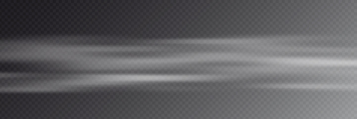 Fog on a transparent background, panoramic image, vector design	