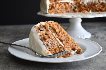 Slice of carrot cake - Powered by Adobe