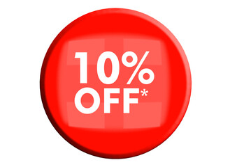 10 Percent off 3d Sign on White Background, Special Offer 10% Discount Tag, Sale Up to 10 Percent Off,big offer, Sale, Special Offer Label, Sticker, Tag, Banner, Advertising, offer Icon