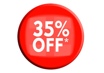 35 Percent off 3d Sign on White Background, Special Offer 35% Discount Tag, Sale Up to 35 Percent Off,big offer, Sale, Special Offer Label, Sticker, Tag, Banner, Advertising, offer Icon