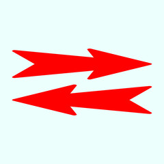 Red arrow icon vector EPS- 10