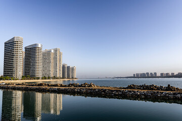 Fototapeta premium Architecture scenery of Haihua Island, Hainan Province, China