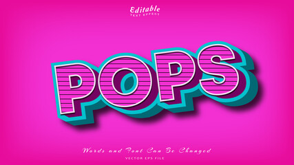 pops editable text effect free font