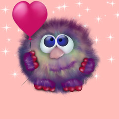 pink heart with a heart