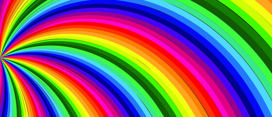 Rainbow curved lines. Bright cover background. Vector illustration EPS 10