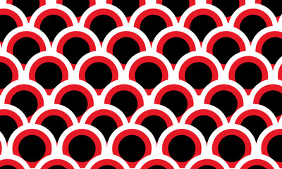 red and black circles, seamless pattern, gift wrapping