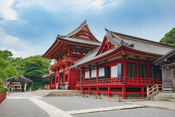 Naklejka premium 鎌倉 鶴岡八幡宮 本宮