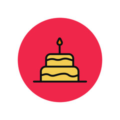 Cake Isolated Vector icon which can easily modify or edit

