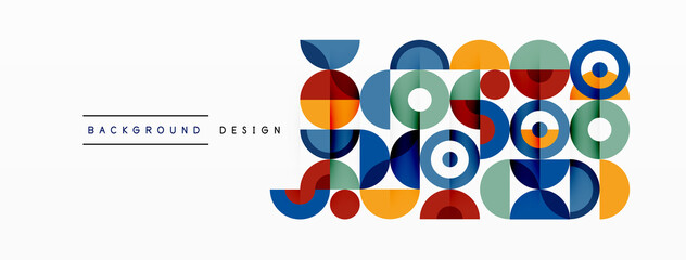 Colorful circle abstract background. Template for wallpaper, banner, presentation, background