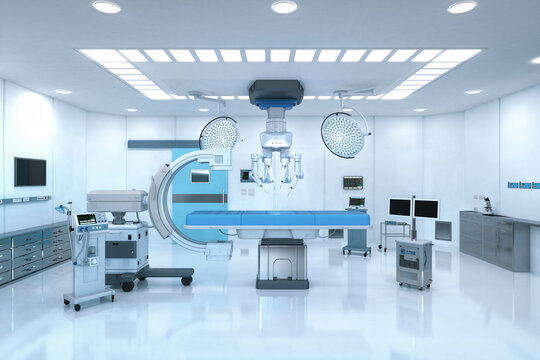 Surgery room interior with amenities