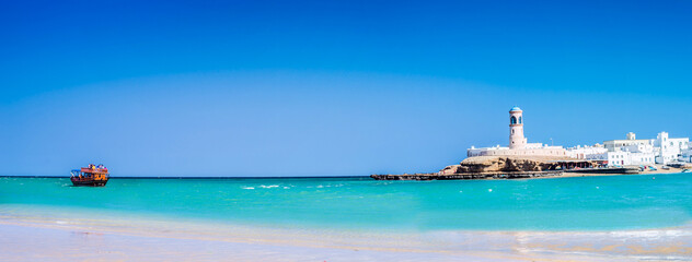 Sea Scape of Sur in Oman - obrazy, fototapety, plakaty