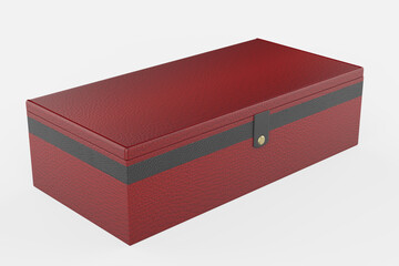 Leather Case Mockup isolated on white background. 3d illustration