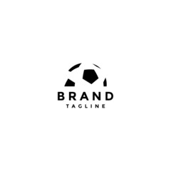 Silhouette Logo Design of Half Soccer Ball. Simple silhouette logo design of half soccer ball resembling the dome of the stadium building. © ilunilun