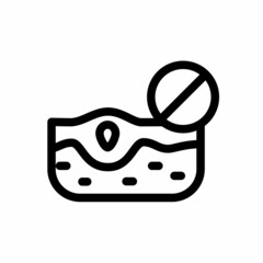 acne pore skin pimple dermatology epidermis care single isolated icon with outline style