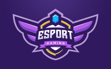 Modern and Creative Isolated Esports Tournament Badge Logo Vector for Gaming League or Sports Team