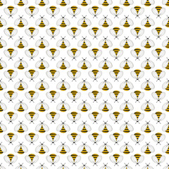 Bee pattern, collection bee gnomes. digital paper