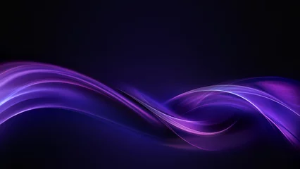 Fototapete Rund Purple Waves on Dark © BazziBa