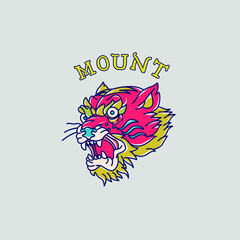 Tiger illustration logo, animal logo brand