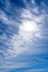Fototapeta premium High cirrus clouds against the blue sky