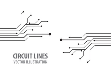 Abstract futuristic circuit board Illustration, Circuit board with various technology elements. Circuit board pattern for technology background. Vector illustration