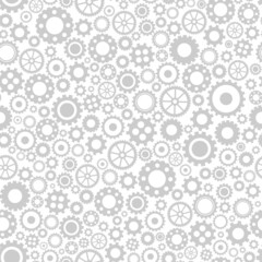Seamless vector flat background with gears on white background. eco friendly technology wallpaper. Technology