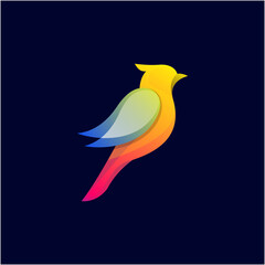 Abstract Parrot Logo Gradient